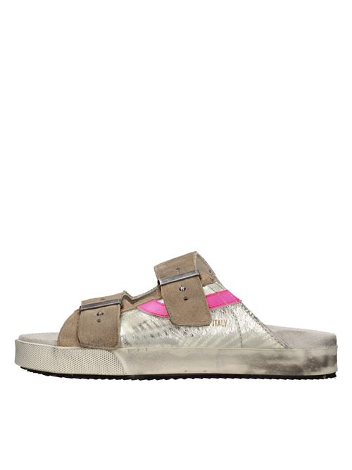 Mules in leather and suede HIDNANDER | SUNDL HD1WH300 362ORO-FUXIA